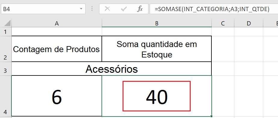 Resultado quantidade