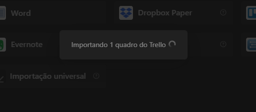 Aguardando importação