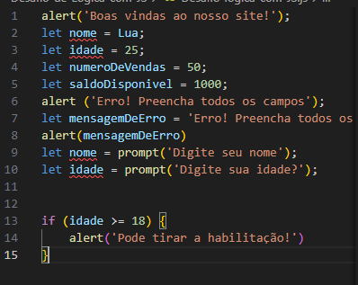 Codigo realizado pelo visual studio