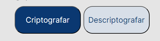Imagem de dois botões com os escritos "Criptografar" e "Descriptografar", ambos possuem borda preta