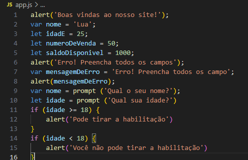 Informações do código pessoal de treinamento
