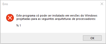 É uma caixa de diágolo de erro