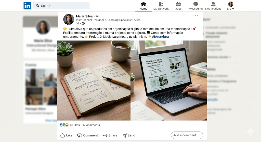 Post do Linkedin com a imagem