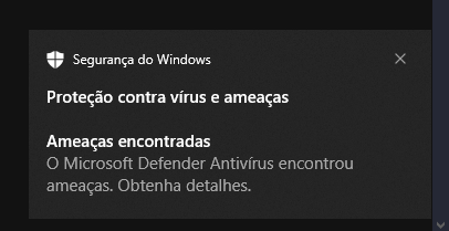 alerta do windows