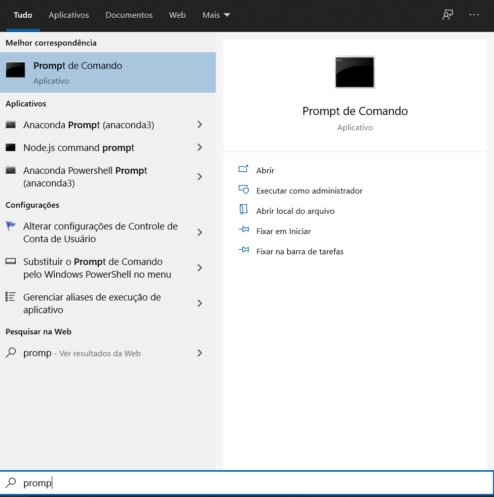 Abrir prompt de comando do windows