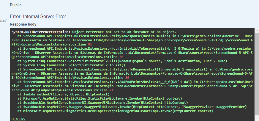 O bug do get música no swagger