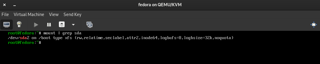 Servidor Fedora usando QEMU/KVM