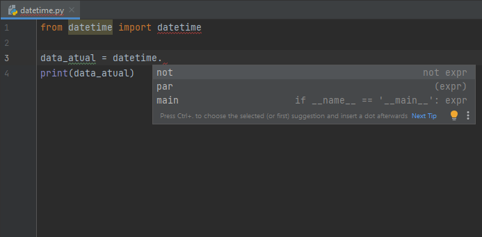 ImportError: cannot import name 'datetime' from partially initialized module 'datetime' most likely due to a circular import