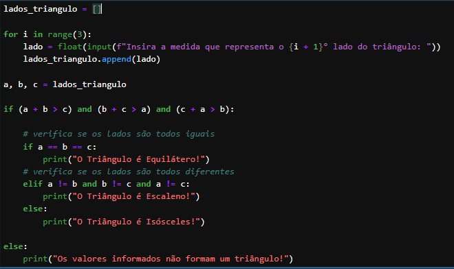 Usando desempacotamento (a, b, c)