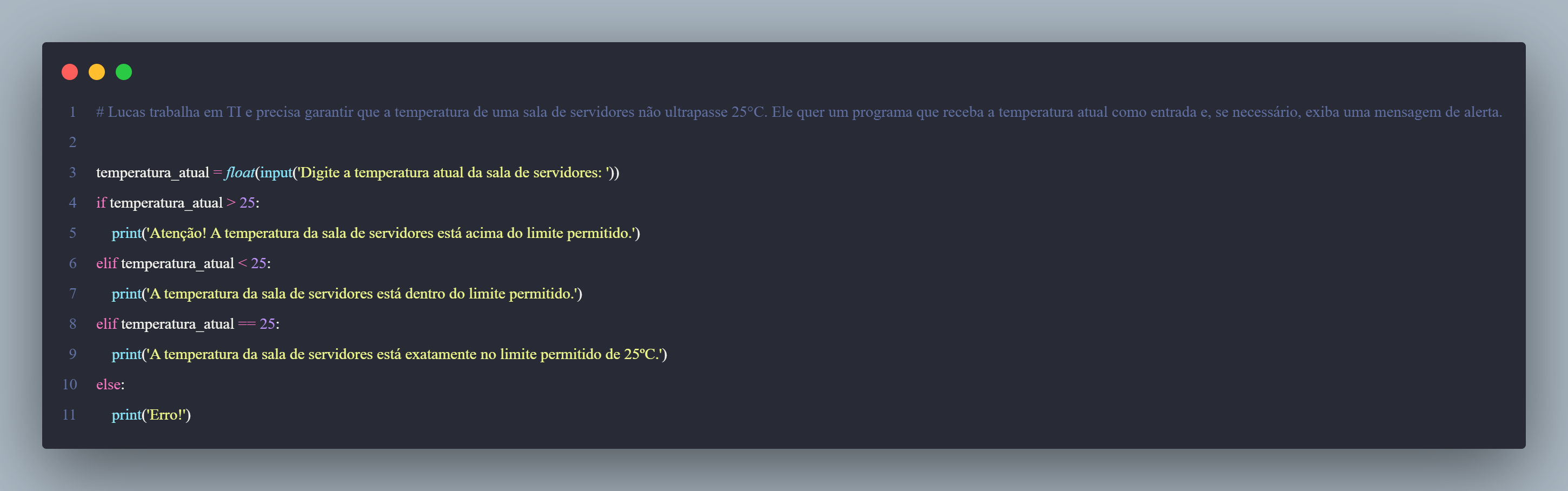 Meu código da pratica Temperatura dos servidores