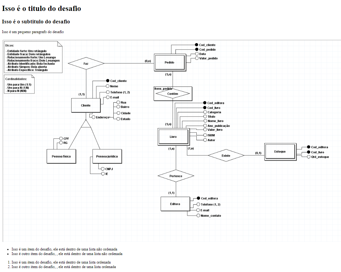 Página HTML local