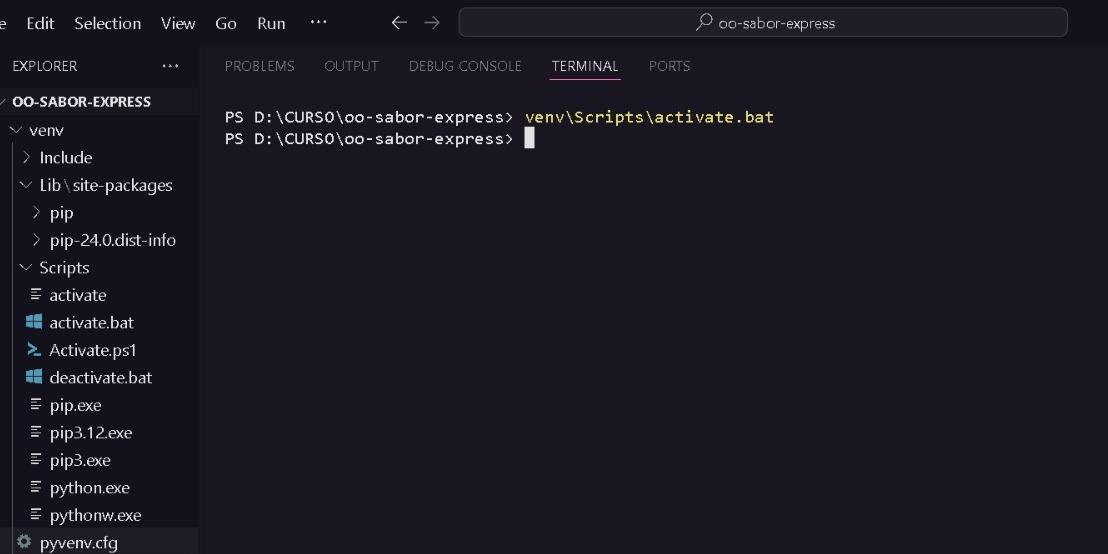 Terminal do vscode