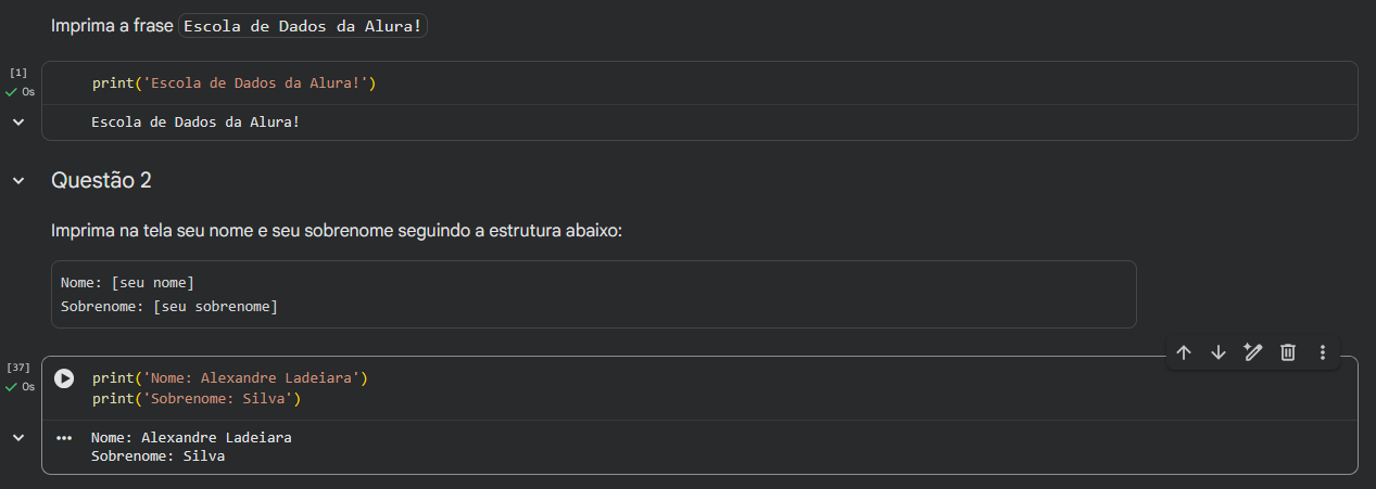 Desafios 1 e 2