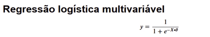Formula da reta da regressao logistica para estimar o valor de Y