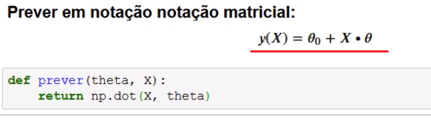 Formula da reta matricial na regressao linear multivariavel