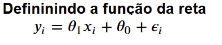 Formula da reta da regressao linear simples