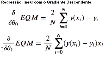 Calculo do gradiente na regressao linear simples