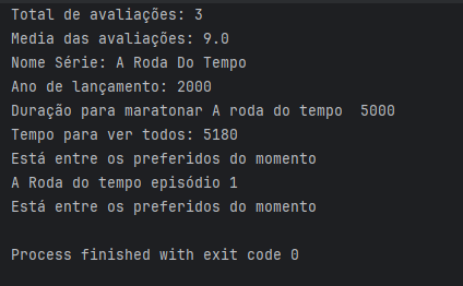 Print da compilação do código