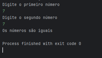 Print da compilação do código