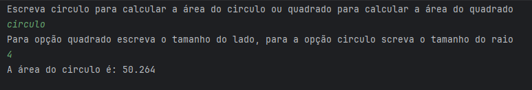 Print da compilação do código