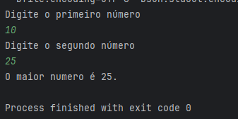 Print da compilação do código