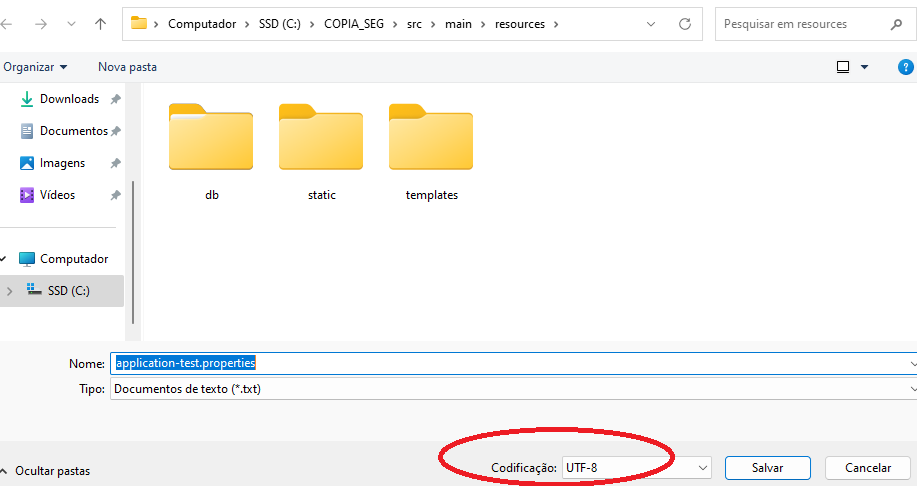 Print do bloco de notas