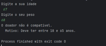 Print da execução do código