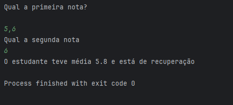 Print da compilação do código