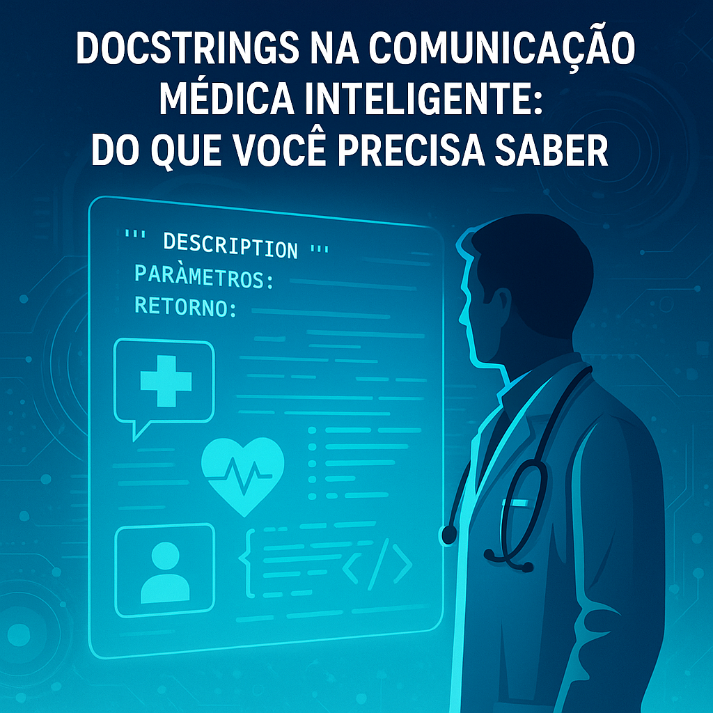 Capa com a frase: IMAGEM DOCSTRINGS NA COMUNICAÇÃO MÉDICA INTELIGENTE
