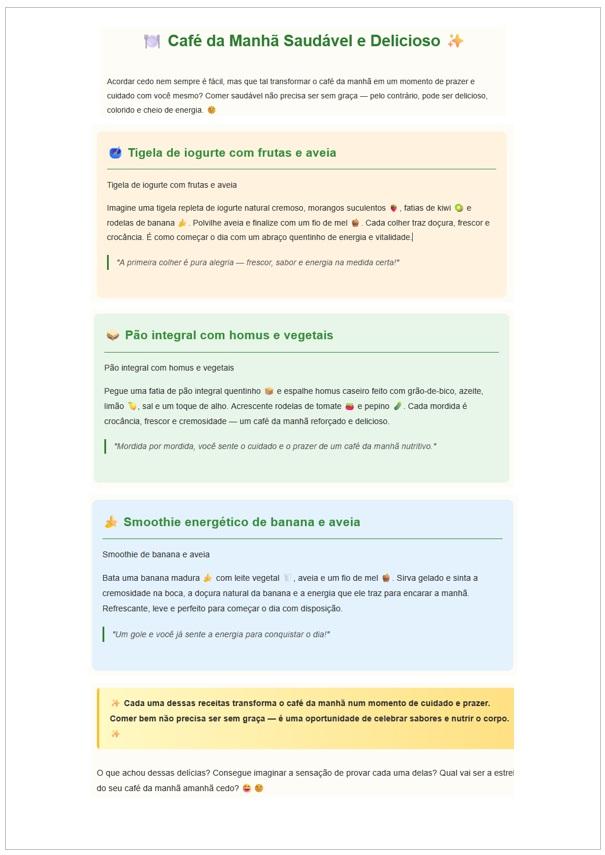 HTML gerado