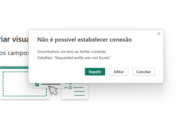 Mensagem de erro ao tentar realizar conexão com planilha do google