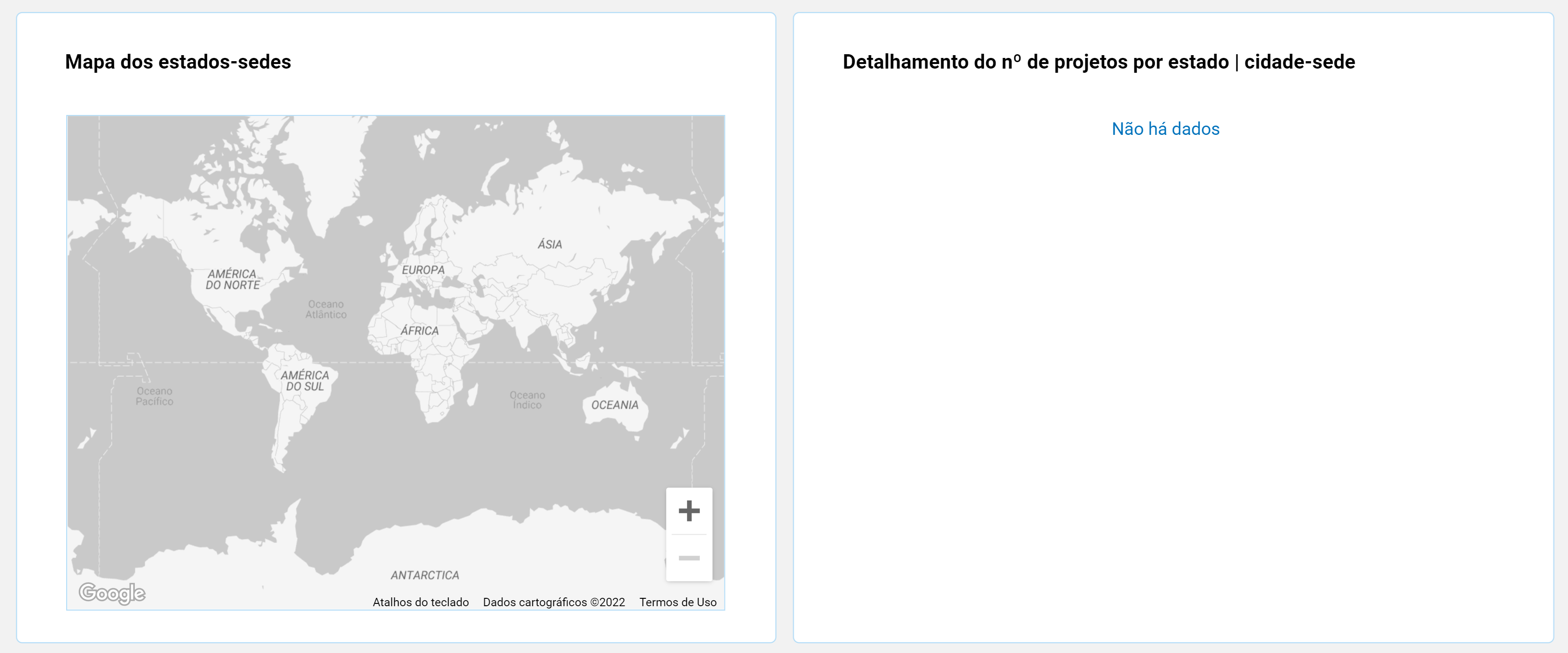 Visualização que deve ser retornada no gráfico de mapa, ao ativar o filtro de seleção no ID 140