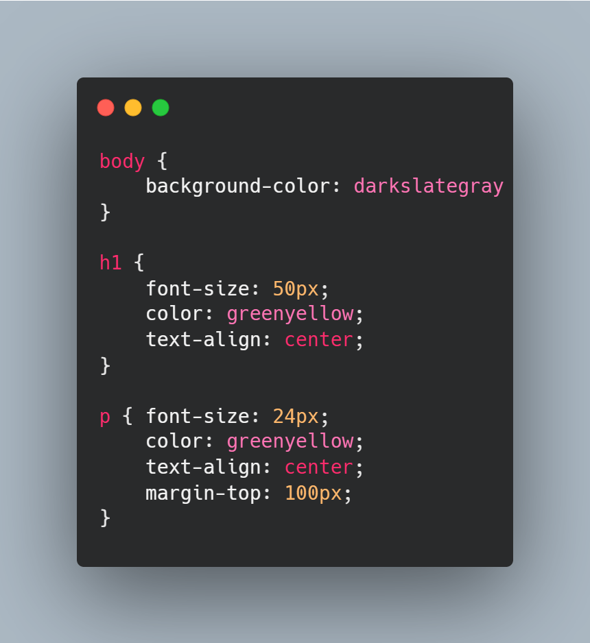 página em CSS