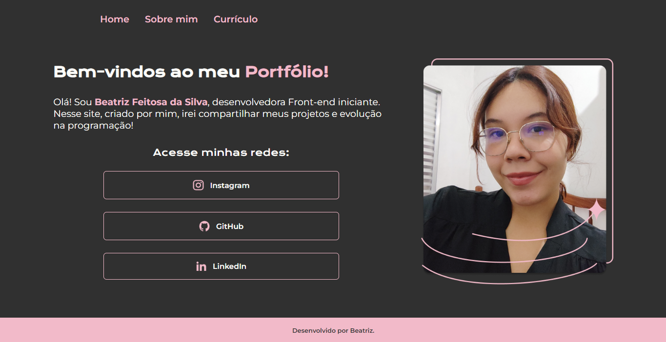 print da tela do meu site do projeto feito em aula