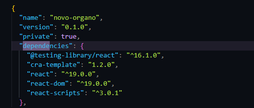 "dependencies": { "@testing-library/react": "^16.1.0" 