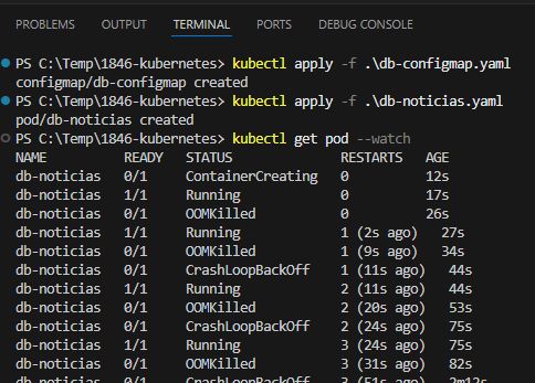 MySQL ainda não sobe no Kubernetes WSL + Podman
