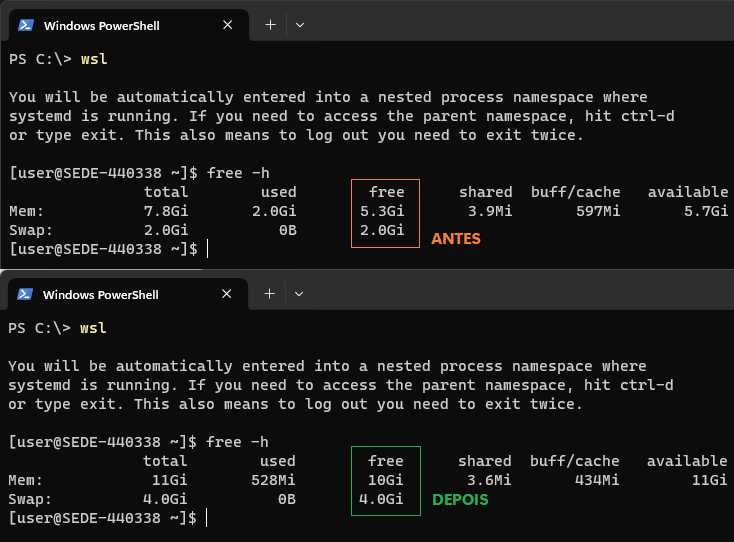 Recursos do WSL ampliados
