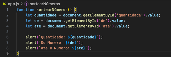 print da função declarada no VSCode 