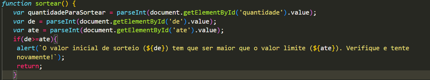 print com o código
