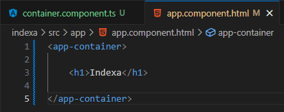 o meu vscode não indica erro quando coloco o H1 dento do seletor do component