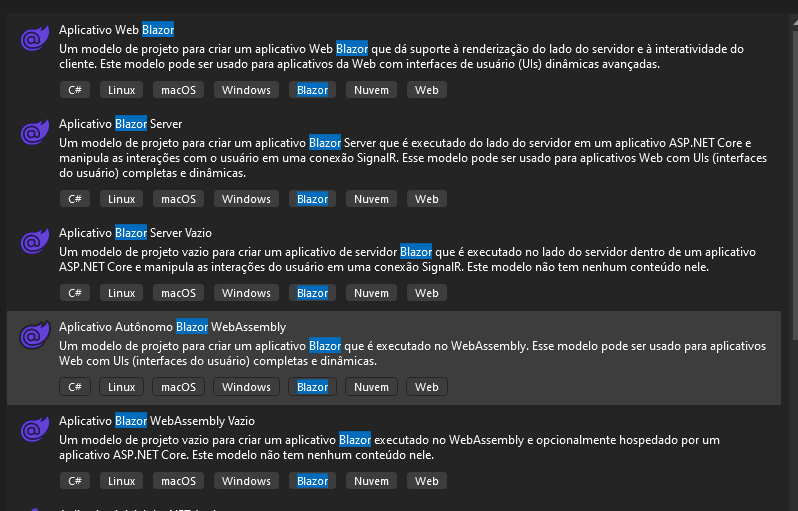 Não encontro o projeto descrito na aula