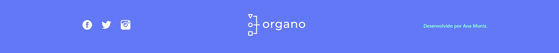 Footer do projeto Organo com Alura