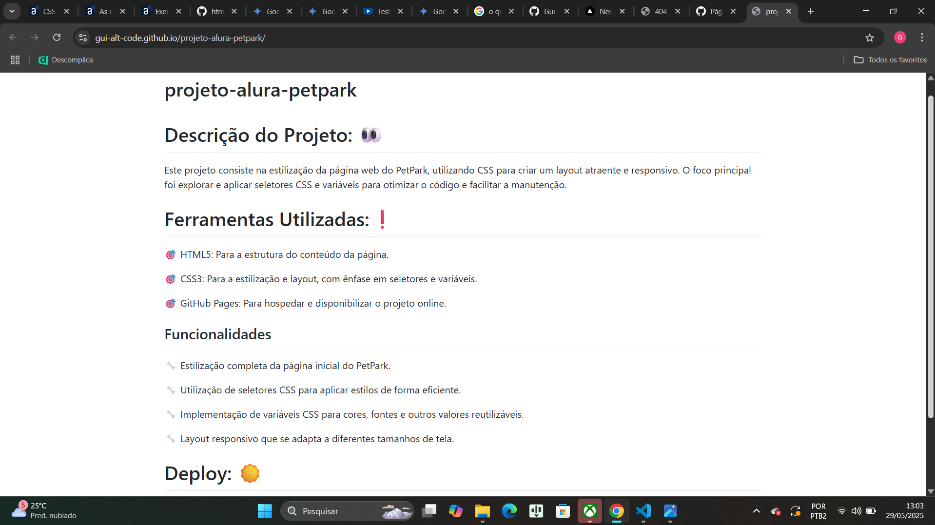 Minha página no GitHubPages
