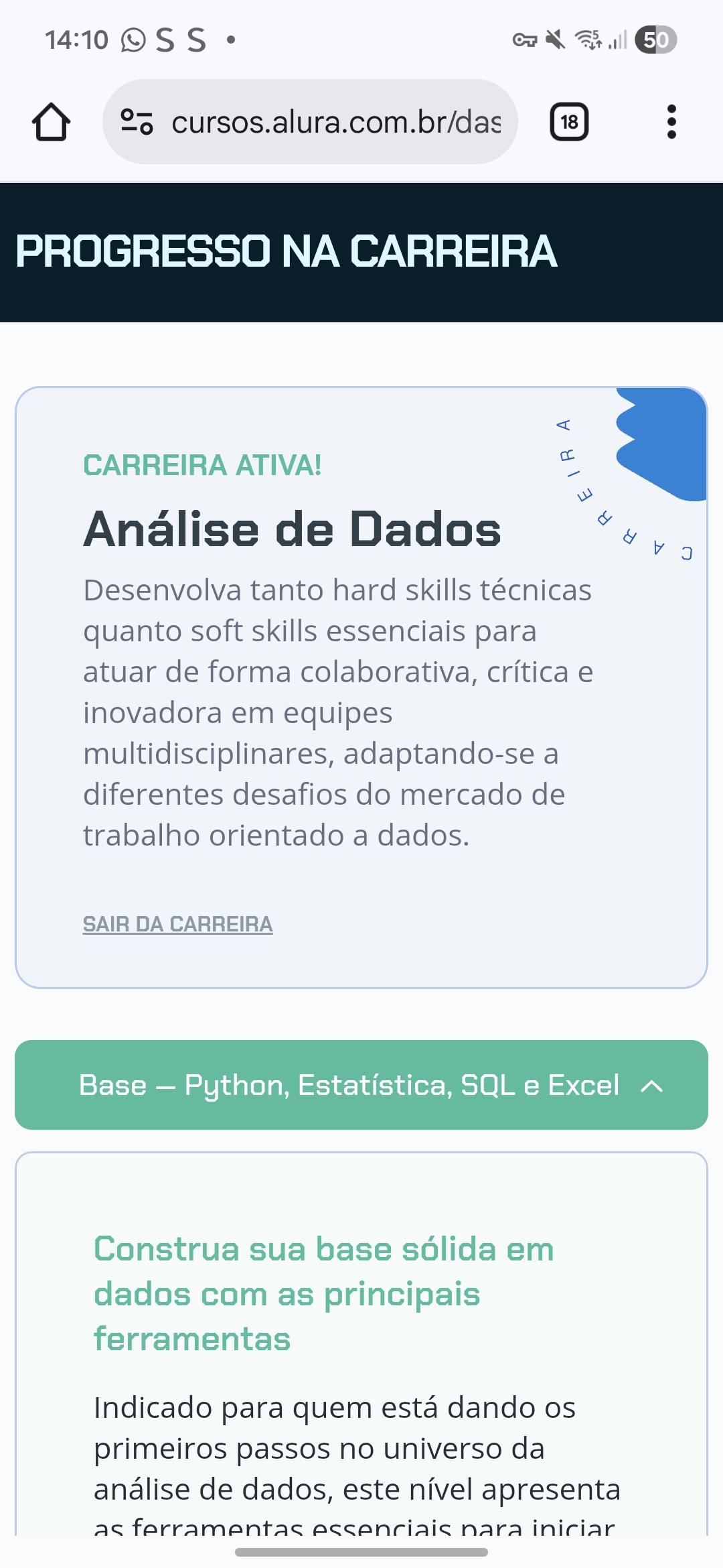 Carreira esta ativa, como citei.