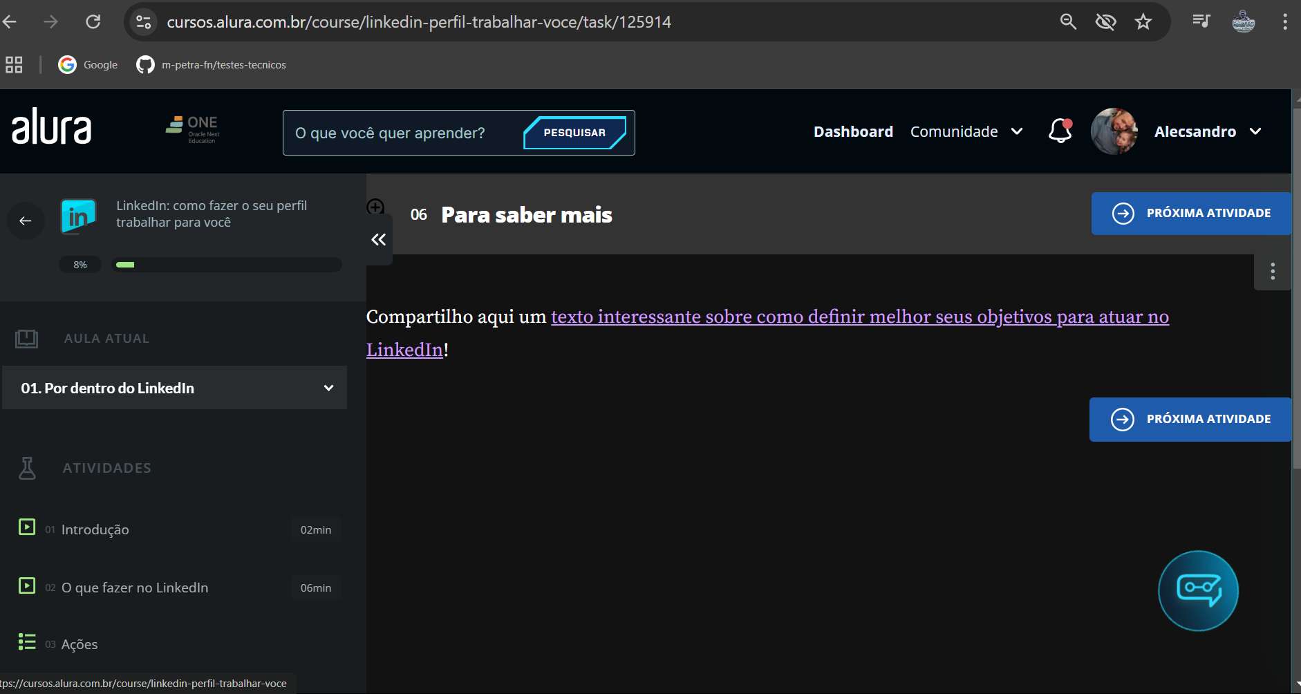 Essa é a pagina que leva ao erro