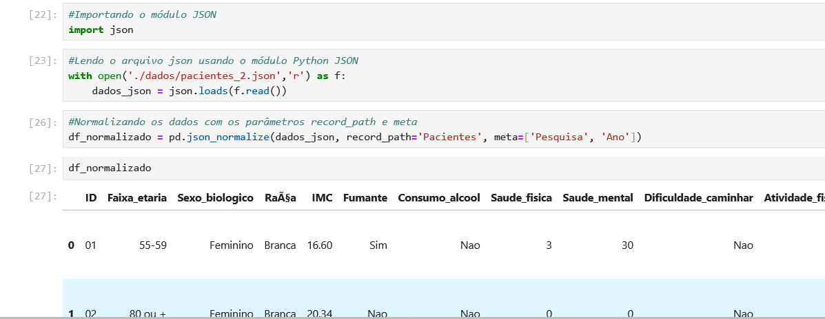 Leitura arquivo JSON