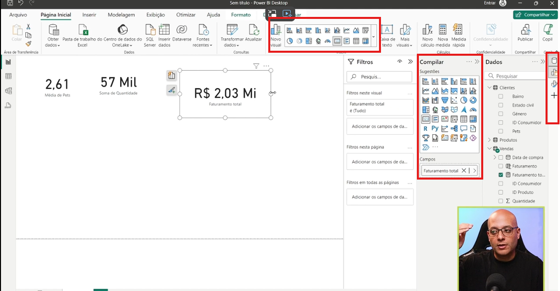 Imagem tela inicial power bi