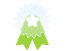 A imagem contém um ícone de medalha verde e branca com uma estrela no centro, simbolizando um prêmio, representando o ícone de certificado