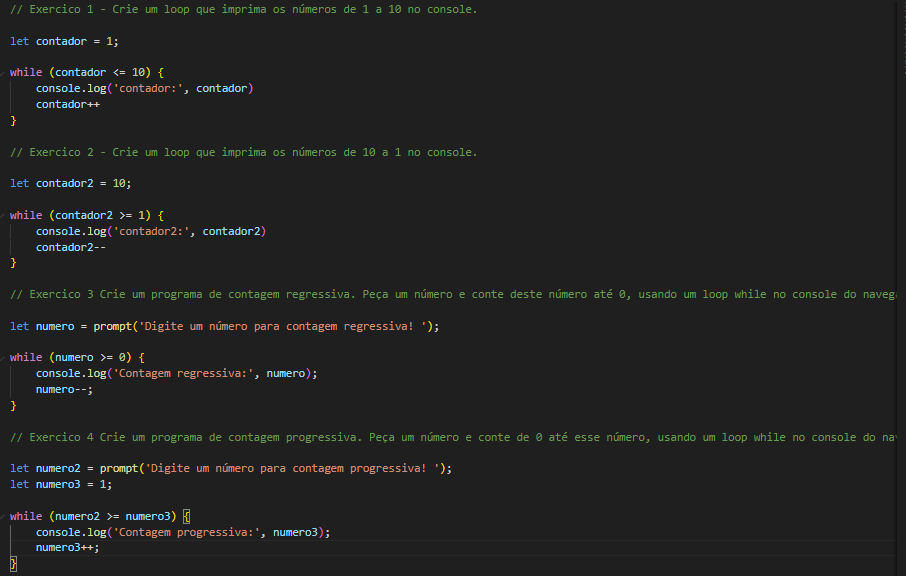 Minha resolução do Desafio Loops e Tentativas