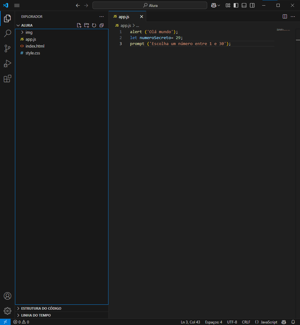 Aqui está o meu app.js eu fiz passo a passo